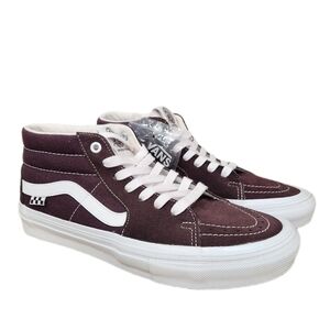 Vans Off the Wall Skate Grosso Leather Suede High Tops, Brown, Men's 10 NWOT